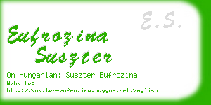 eufrozina suszter business card